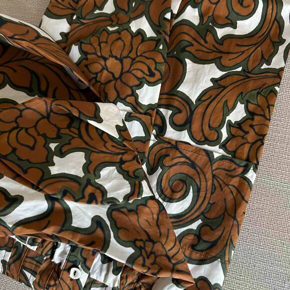 Cara Cara Cameron Midi Dress Small Mystic Flora Olive - Picture 8 of 12